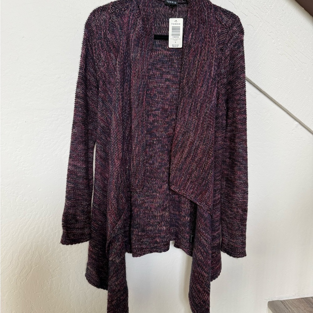 Torrid Marled Purple Cardigan